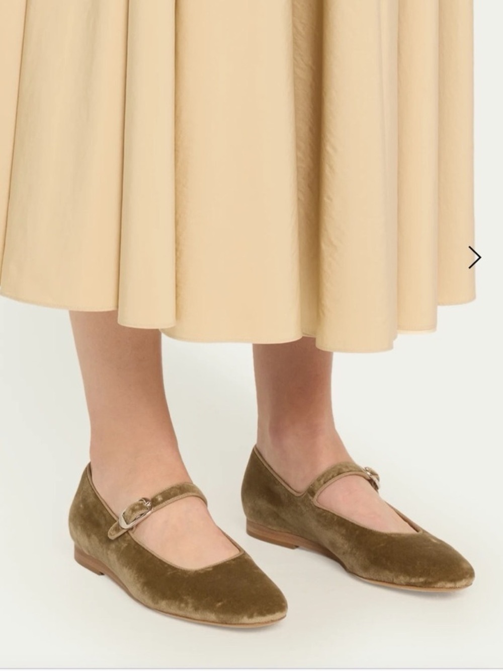 LE MONDE BERYL Velvet Mary Jane Ballerina Flats